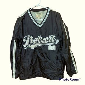 Detroit Lions Pullover Windbreaker Jacket black/gray
